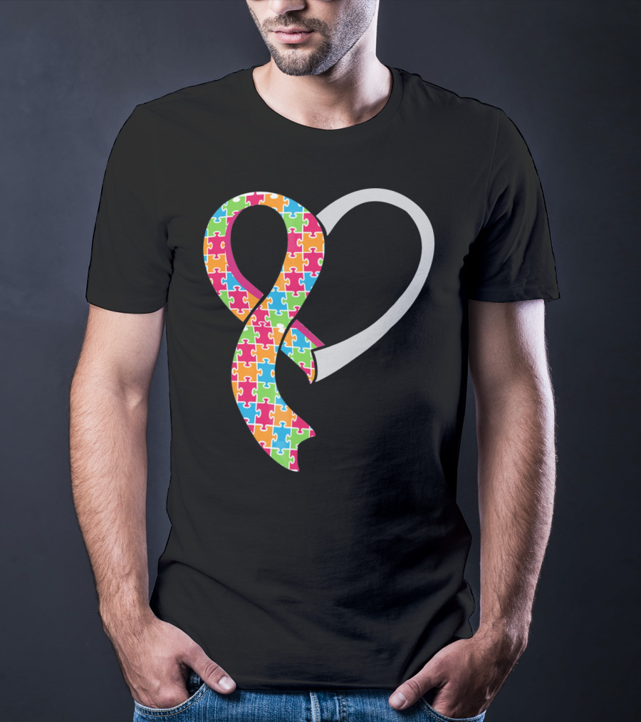 Puzzle Heart Autism Awareness T-Shirt