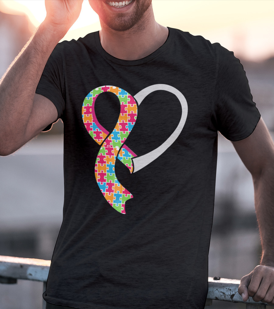 Puzzle Heart Autism Awareness T-Shirt