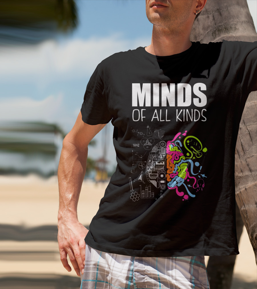 Minds Of All Kinds Neurodiversity Brain ADHD Autism T-Shirt
