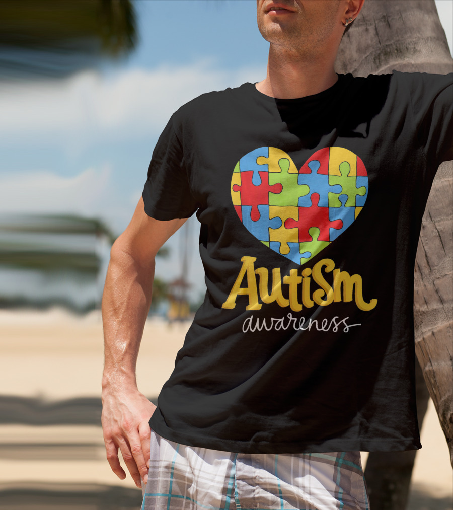 Puzzle Heart Autism Awareness Autism T-Shirt