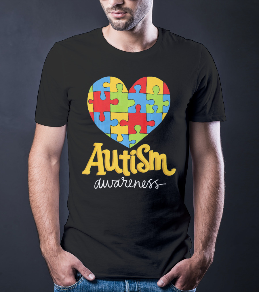 Puzzle Heart Autism Awareness Autism T-Shirt