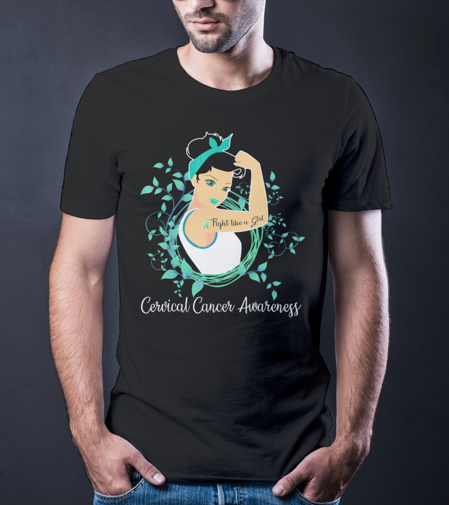 Cervical Cancer Awareness Fight Like A Girl T-Shirt