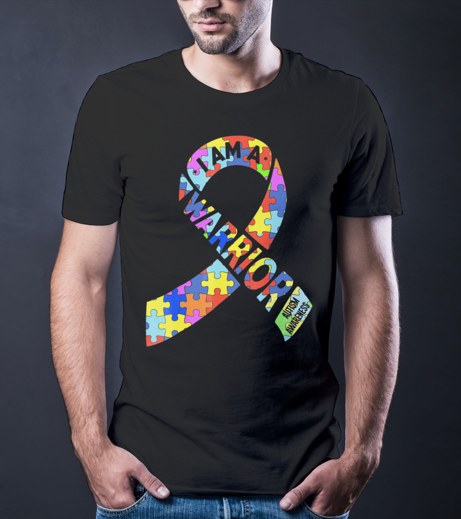 I Am A Warrior Autism Awareness Puzzle T-Shirt