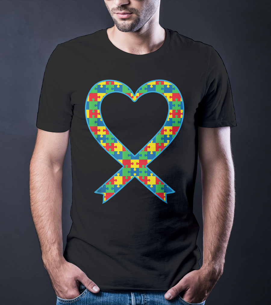 Autism ASD Aspergers Puzzle Heart T-Shirt