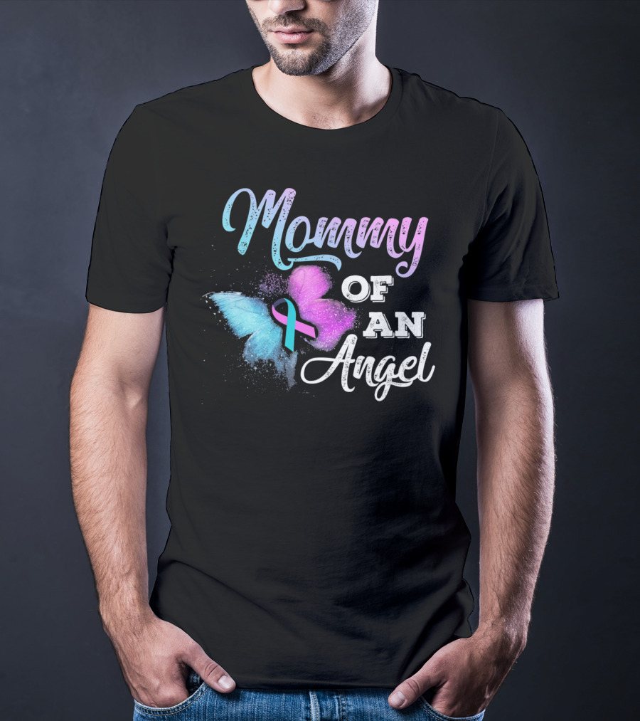 Mommy Of An Angel Butterfly Pregnancy Loss Awareness T-Shirt