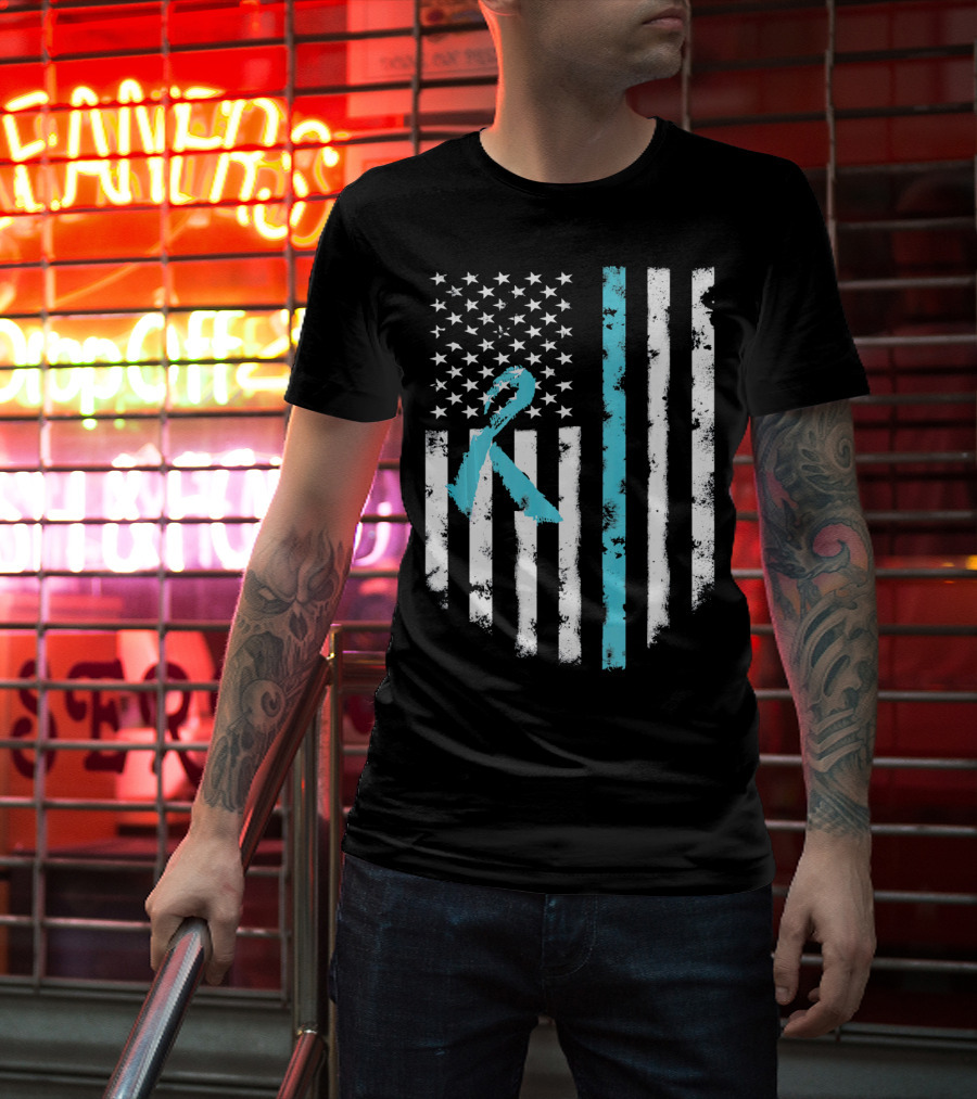 Scleroderma Awareness Support American Flag T-Shirt