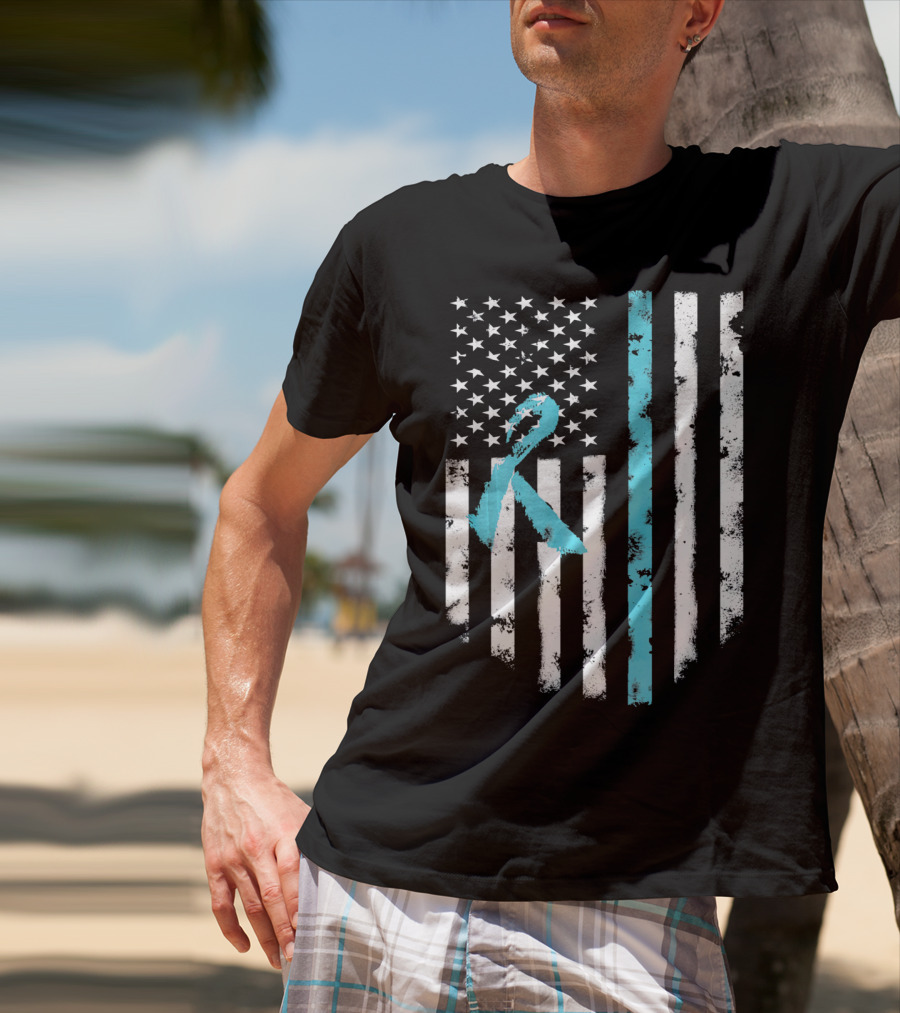 Scleroderma Awareness Support American Flag T-Shirt