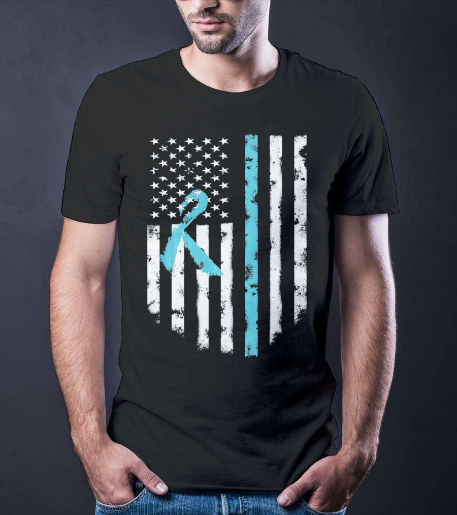 Scleroderma Awareness Support American Flag T-Shirt