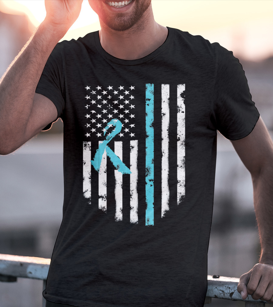 Scleroderma Awareness Support American Flag T-Shirt