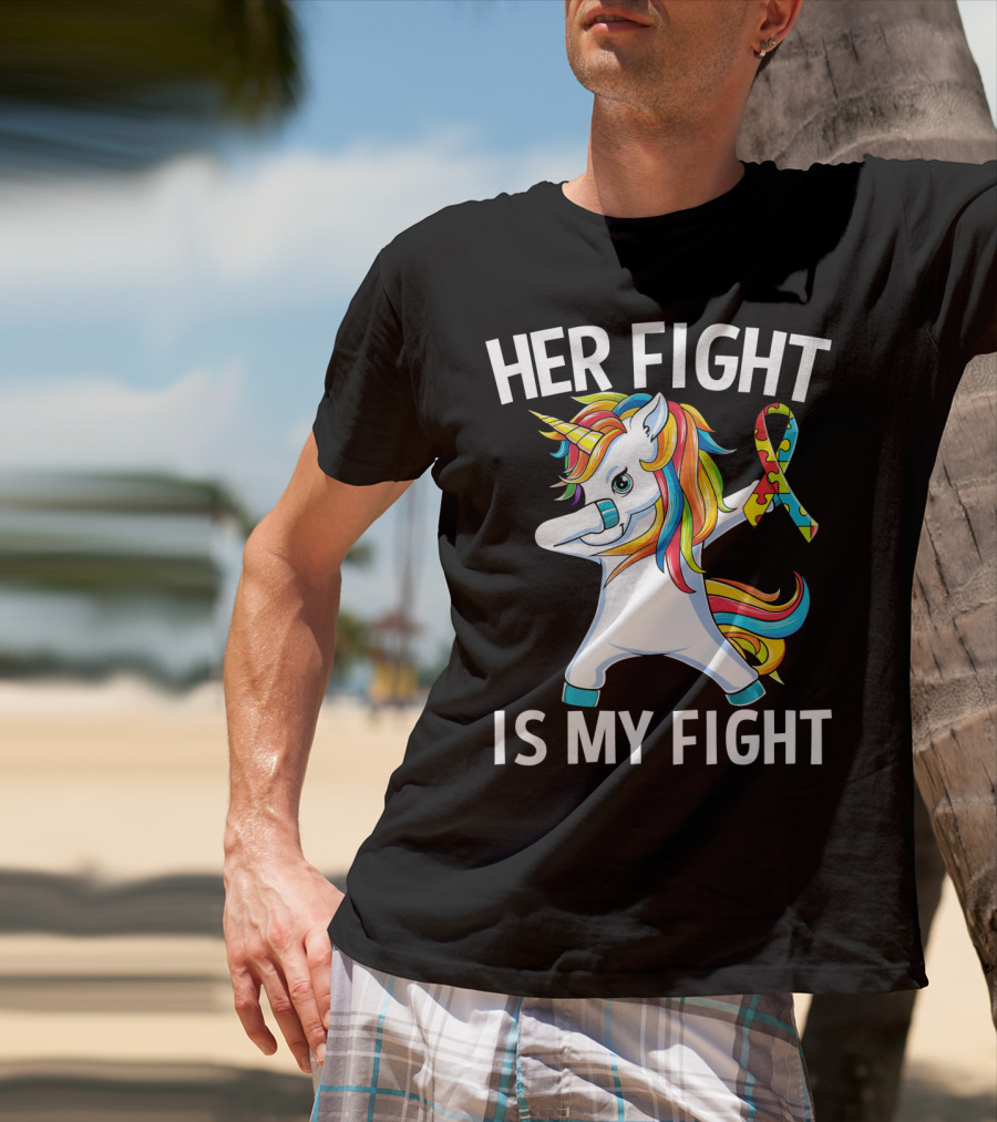 Her Fight Is My Fight Unicorn Puzzle T-Shirt