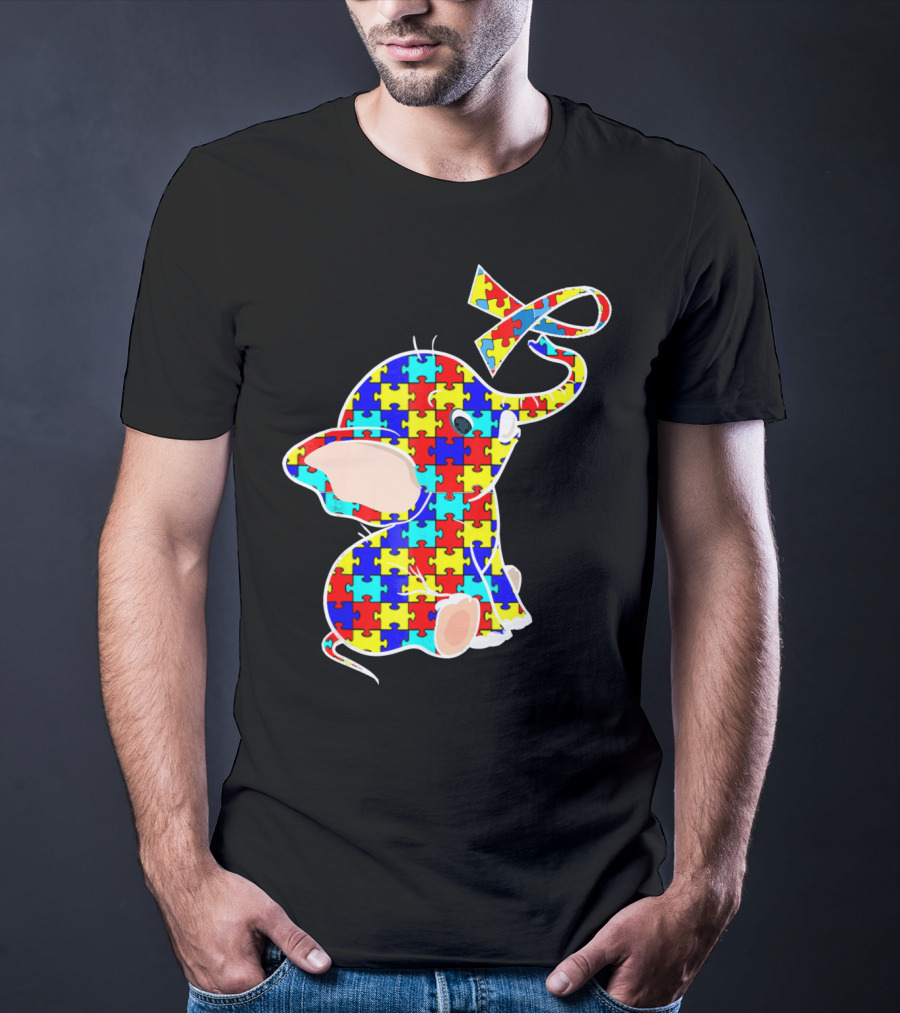 Elephant Puzzle Autism Awareness T-Shirt