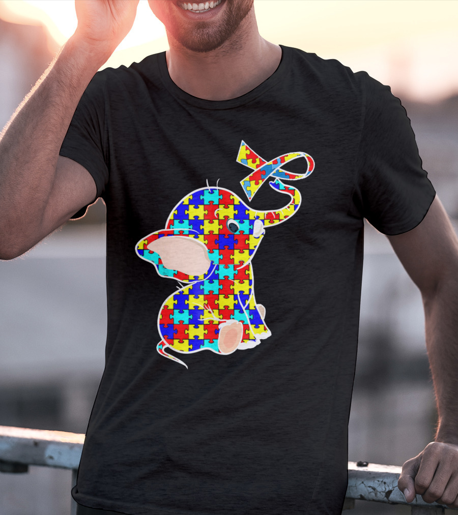 Elephant Puzzle Autism Awareness T-Shirt