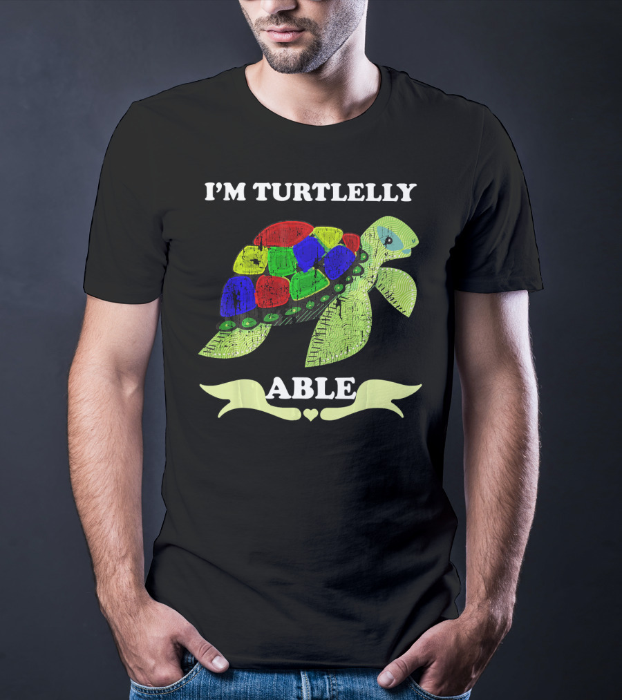 I'm Turtlelly Able Autism Puzzle Turtle T-Shirt