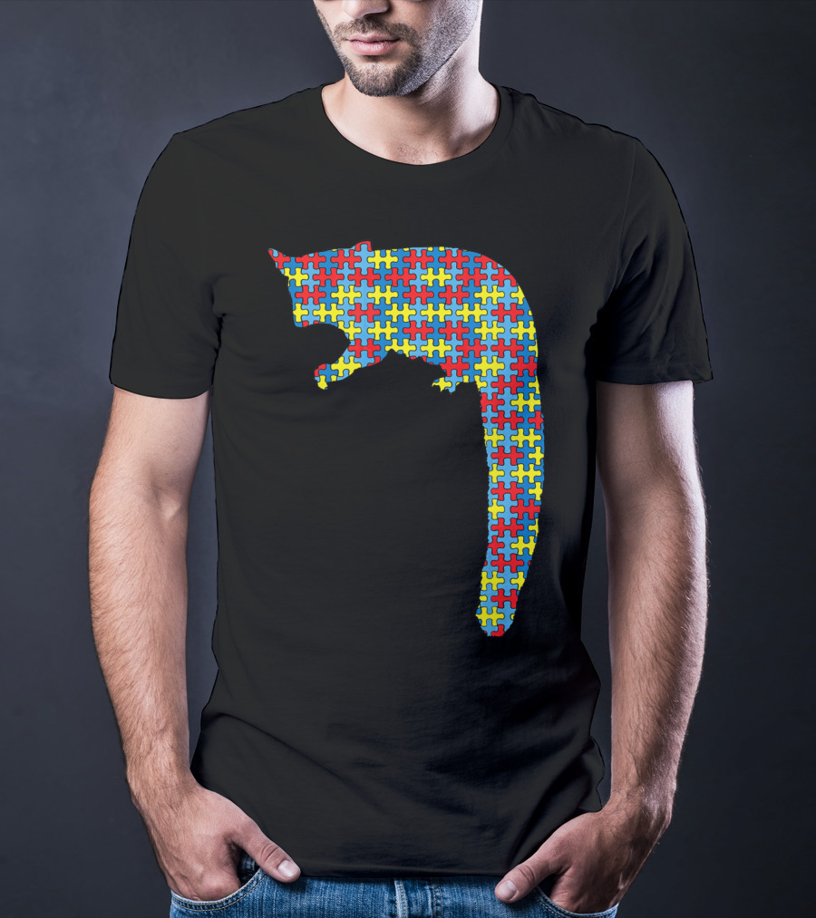 Cuscus Autism Awareness Puzzle Pattern Kids Monkey T-Shirt