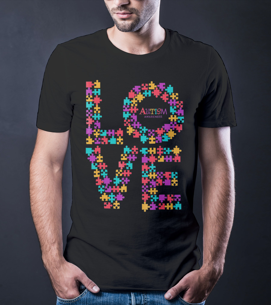 Love Puzzle Autism Awareness Month Autism Awareness T-Shirt