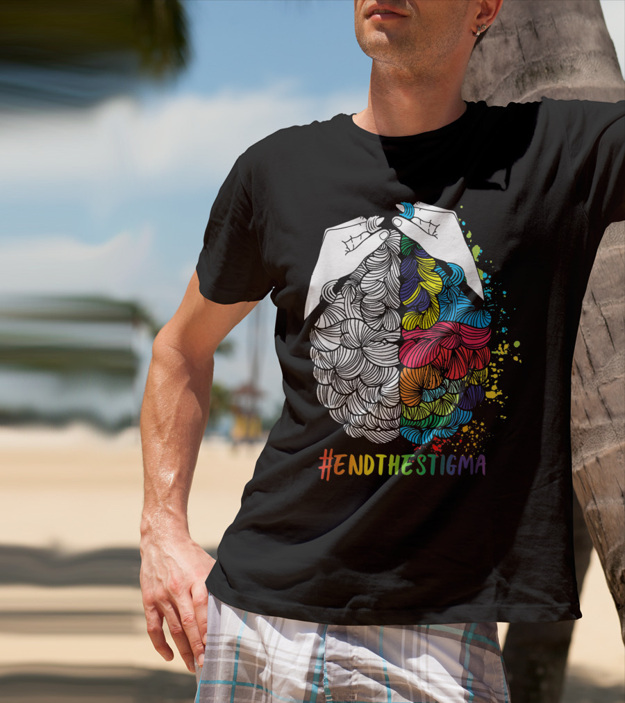 EndTheStigma Colorful Mental Health Matters Awareness T-Shirt
