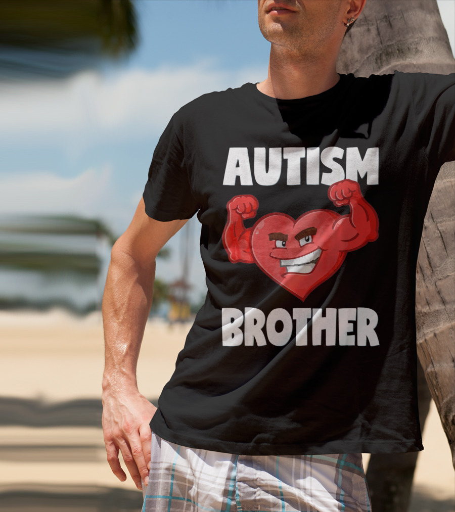 Autism Brother Heart Strong Brothers T-Shirt