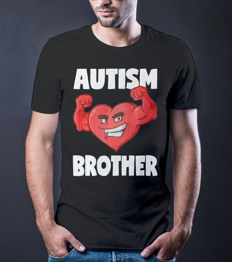 Autism Brother Heart Strong Brothers T-Shirt