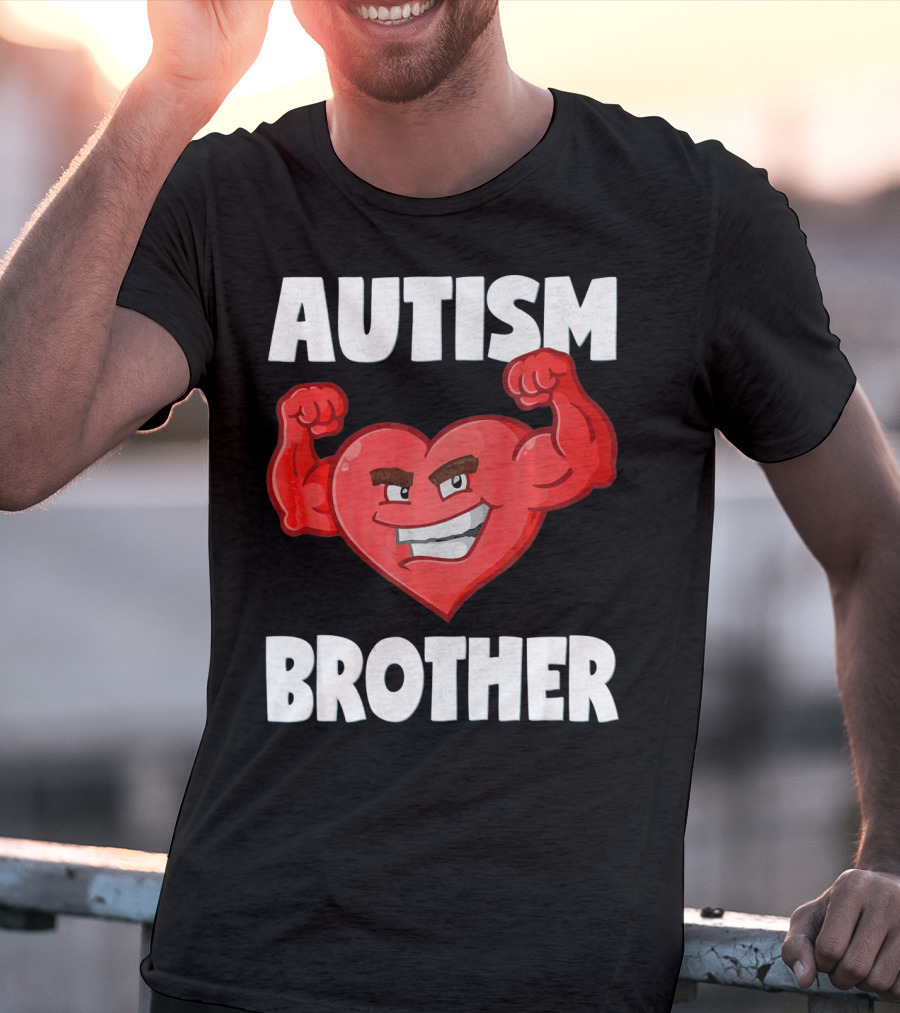 Autism Brother Heart Strong Brothers T-Shirt