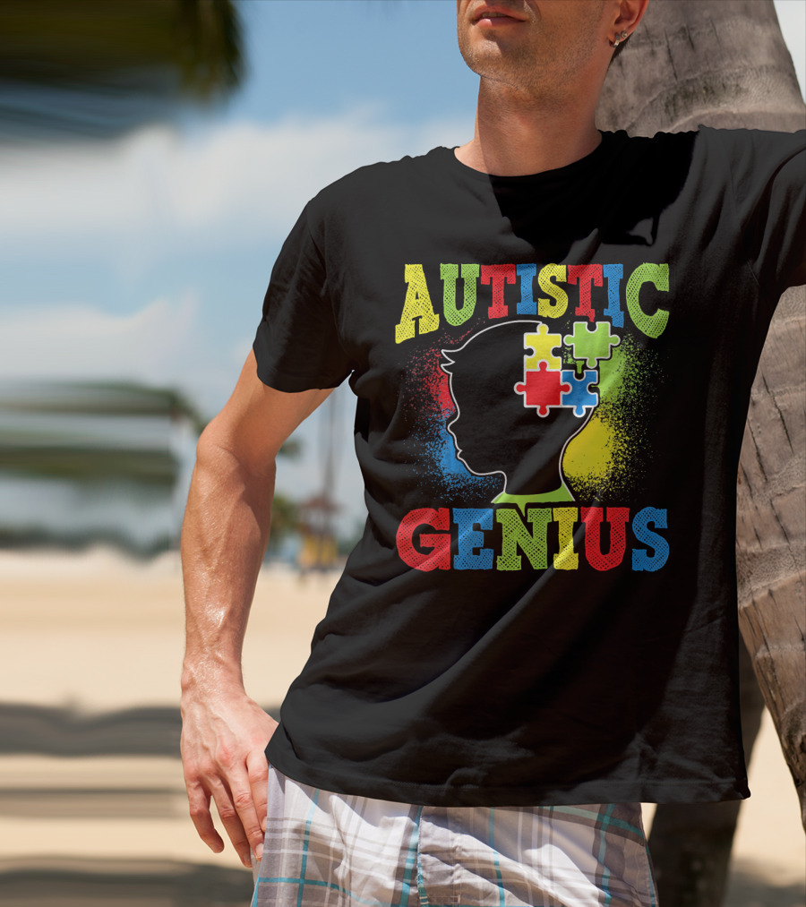 Autistic Genius Puzzle Head T-Shirt