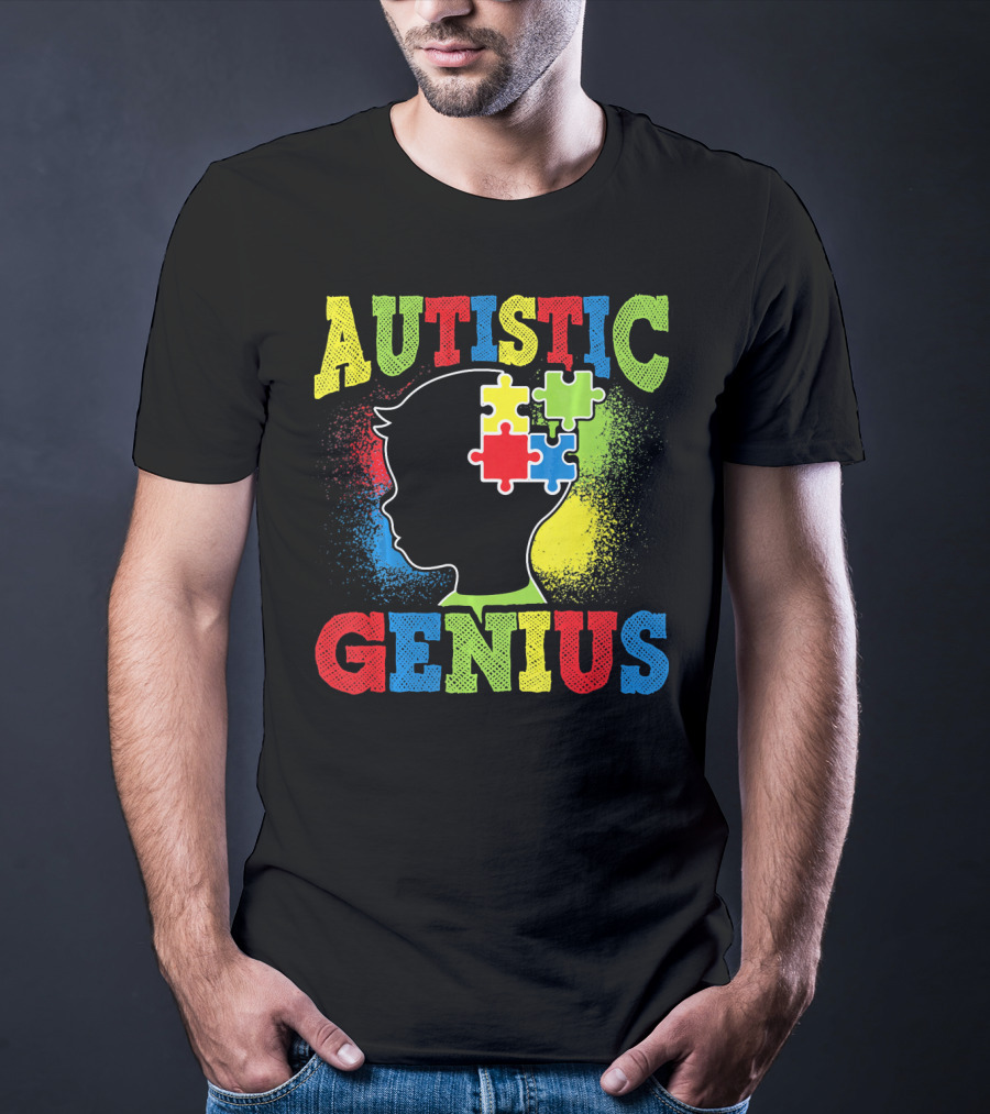 Autistic Genius Puzzle Head T-Shirt