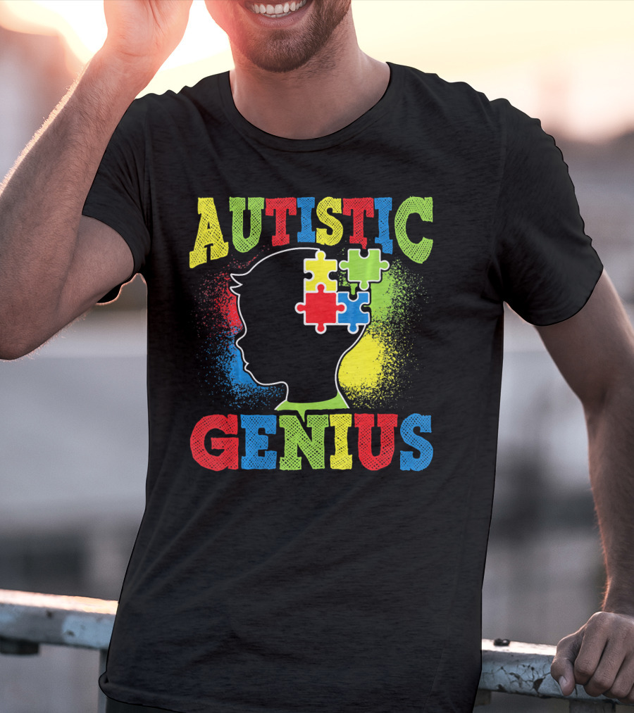 Autistic Genius Puzzle Head T-Shirt