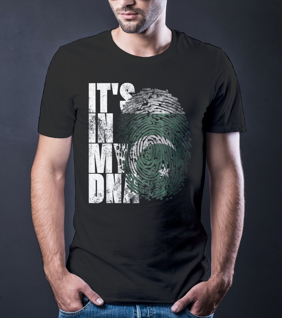 It's In My DNA Pakistani Flag Fingerprint T-Shirt