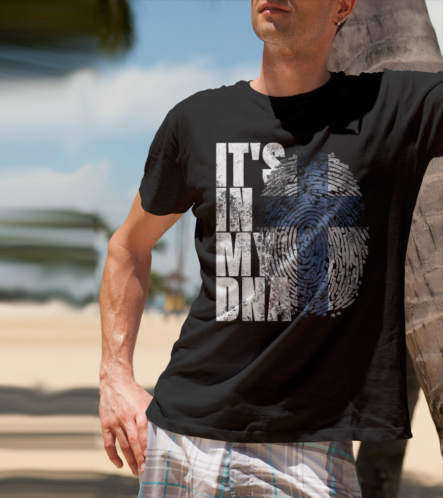 It's In My DNA Finnish Suomi Finland Fingerprint Flag T-Shirt