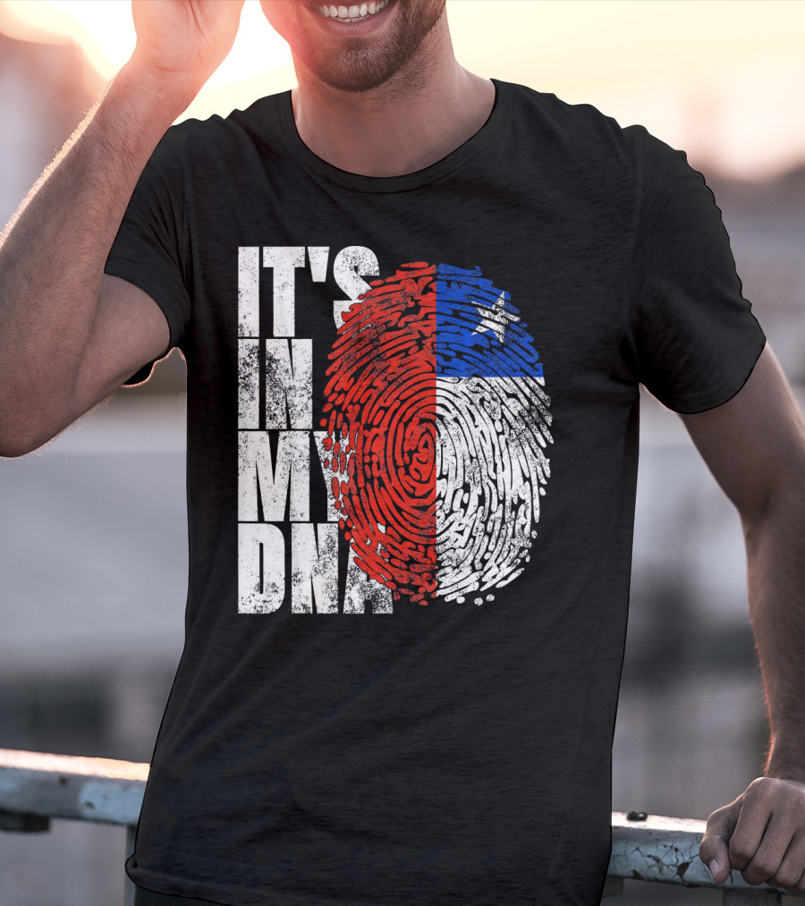 It's In My DNA Chilean Fingerprint Flag T-Shirt