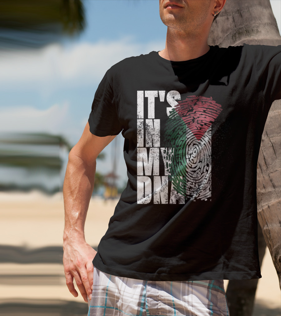 It's In My DNA Palestinian Flag Fingerprint T-Shirt