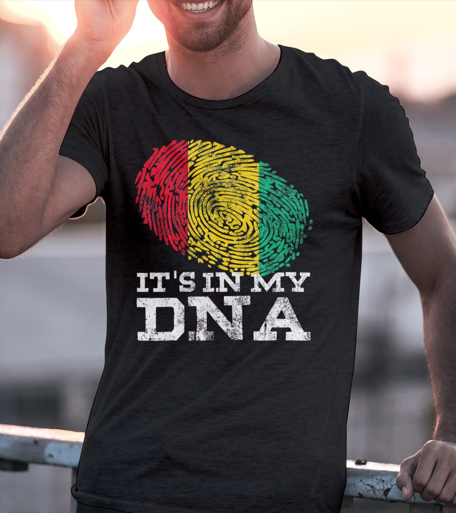 It's In My DNA Guinean Proud Afro Fingerprint Colors T-Shirt