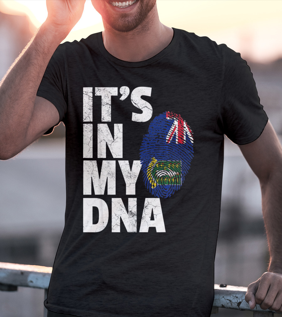 IT'S IN MY DNA British Virgin Islands Flag Fingerprint T-Shirt