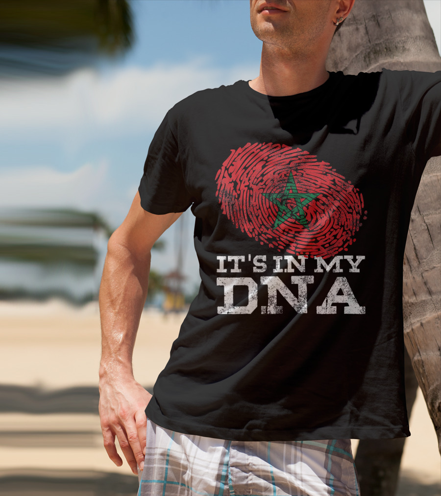IT'S IN MY DNA Moroccan Moorish Fingerprint T-Shirt