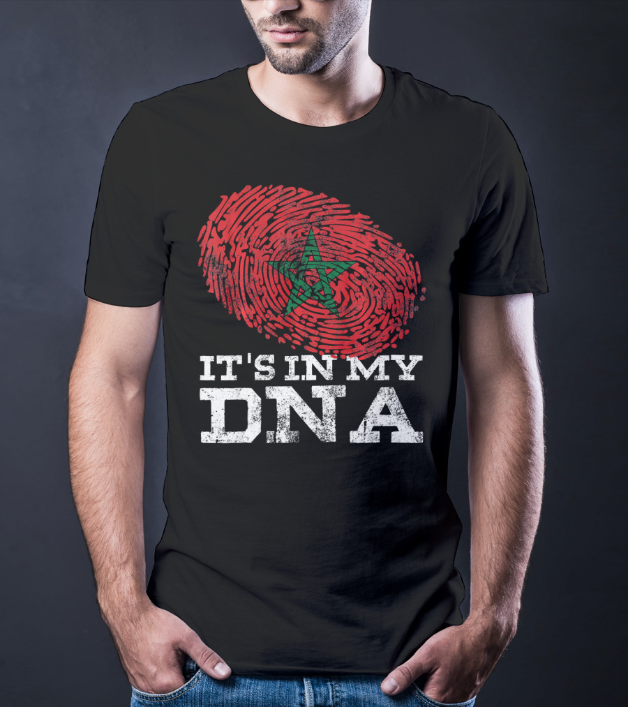 IT'S IN MY DNA Moroccan Moorish Fingerprint T-Shirt