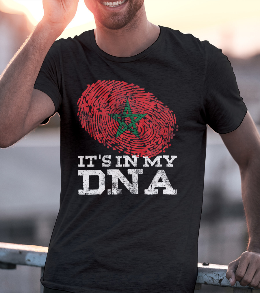 IT'S IN MY DNA Moroccan Moorish Fingerprint T-Shirt