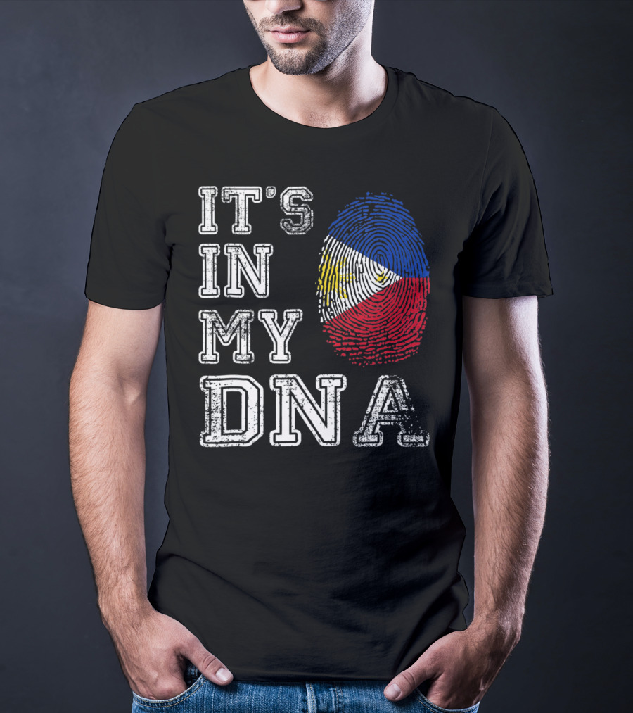 It's In My DNA Philippines Flag Fingerprint T-Shirt