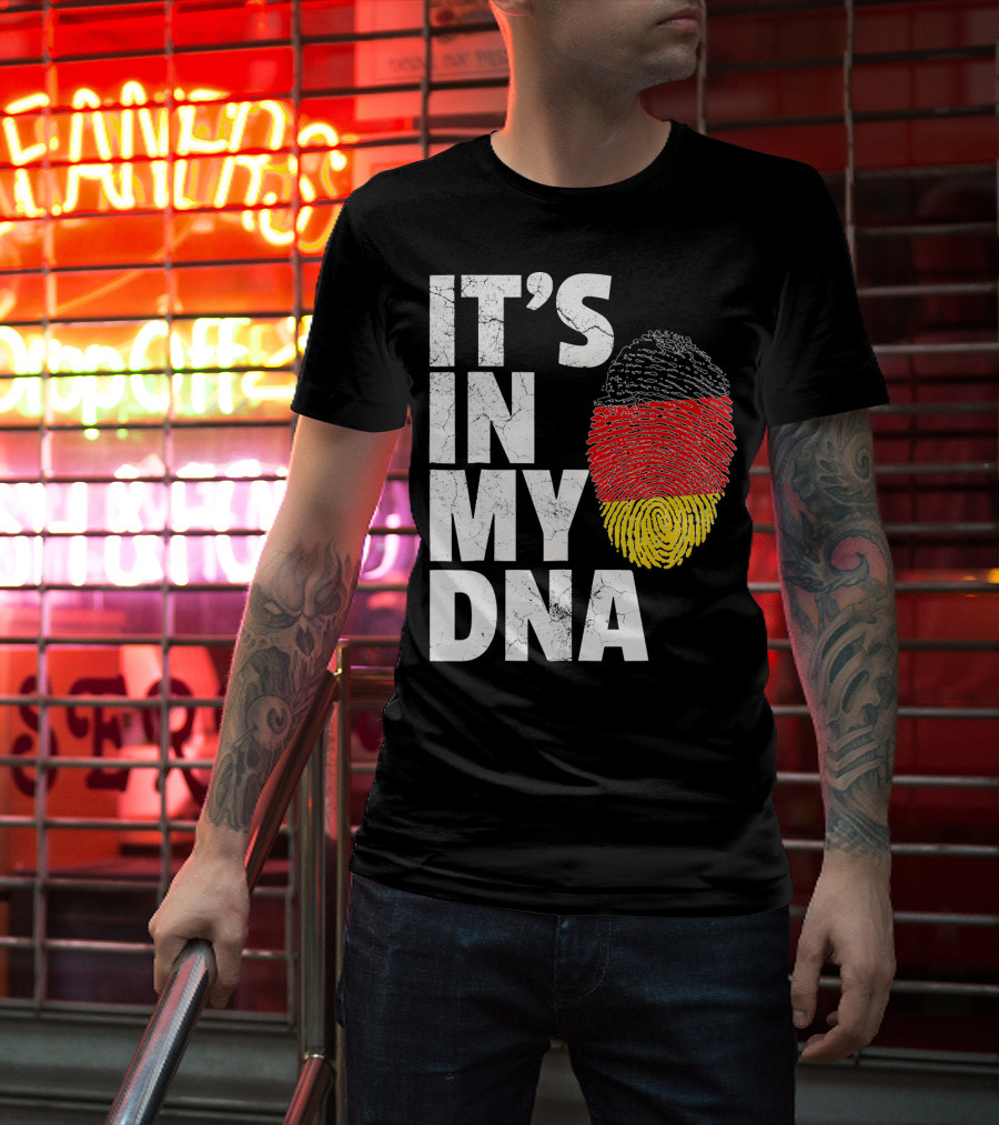 IT'S IN MY DNA German Flag Fingerprint Germany T-Shirt