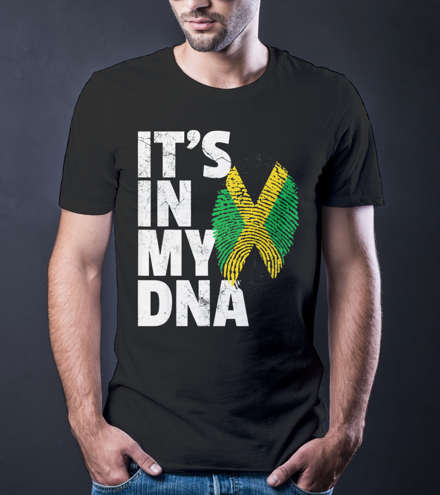 Its IN My Dna Jamaica Flag Jamaican Pride T-Shirt
