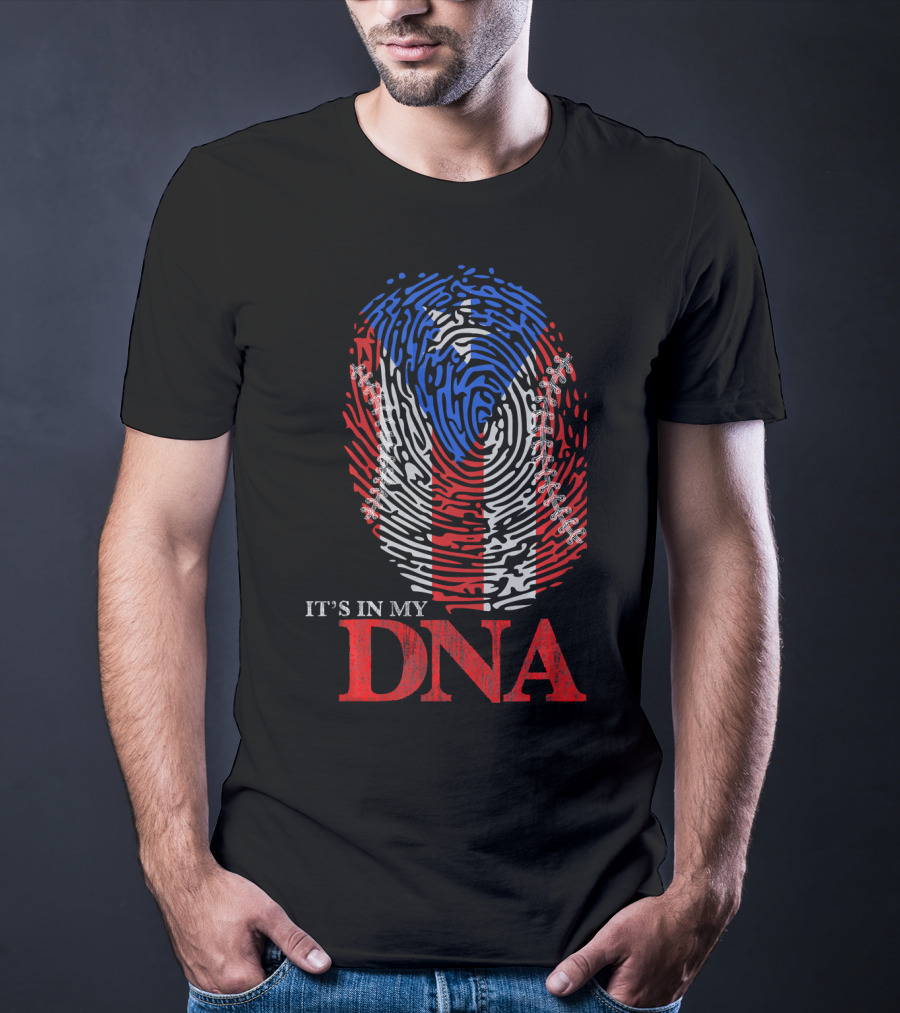 It's In My DNA Puerto Rico Baseball Boricua Flag T-Shirt