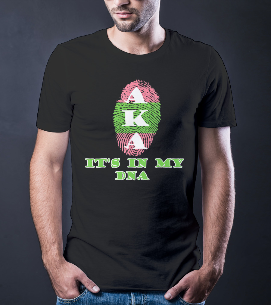 AKA Sorority It's In My DNA Fingerprint T-Shirt