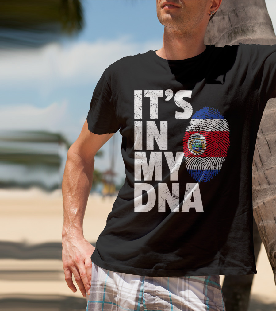 IT'S IN MY DNA Costa Rica Flag Rican Pride T-Shirt