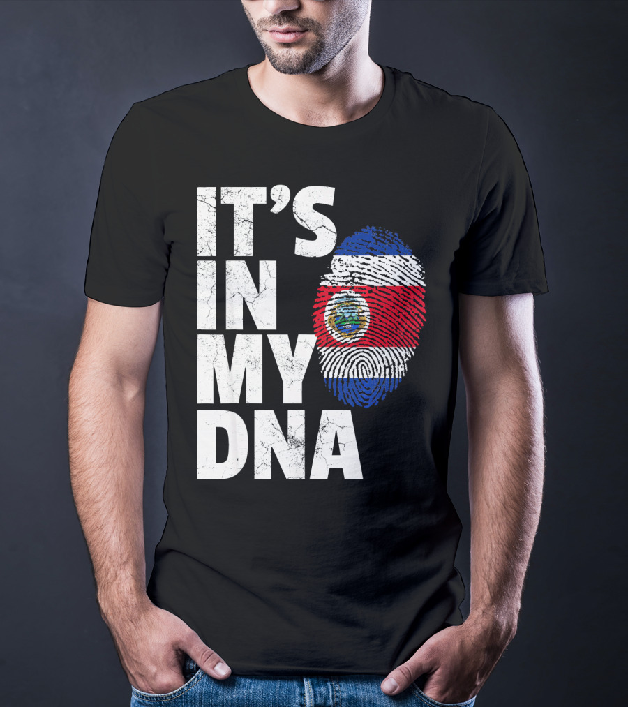 IT'S IN MY DNA Costa Rica Flag Rican Pride T-Shirt
