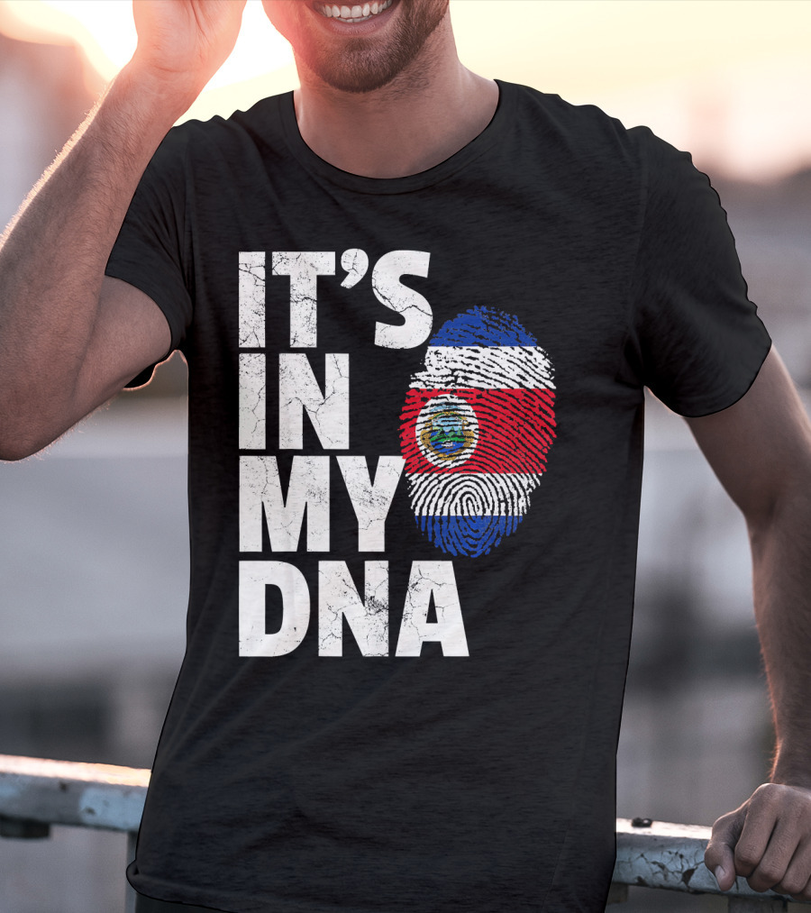 IT'S IN MY DNA Costa Rica Flag Rican Pride T-Shirt