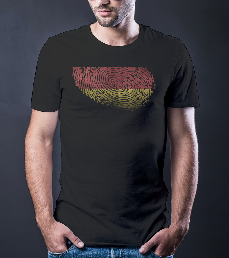 Its In My DNA Germany Deutschland Fingerprint Flag T-Shirt