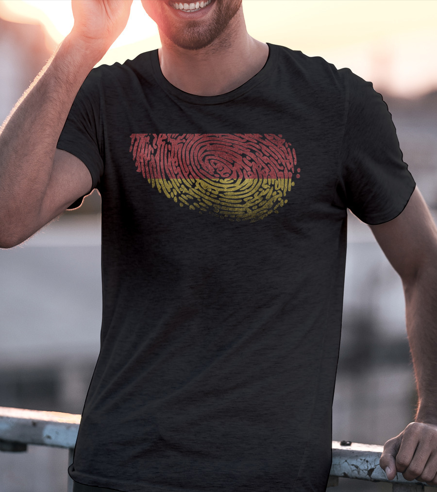 Its In My DNA Germany Deutschland Fingerprint Flag T-Shirt