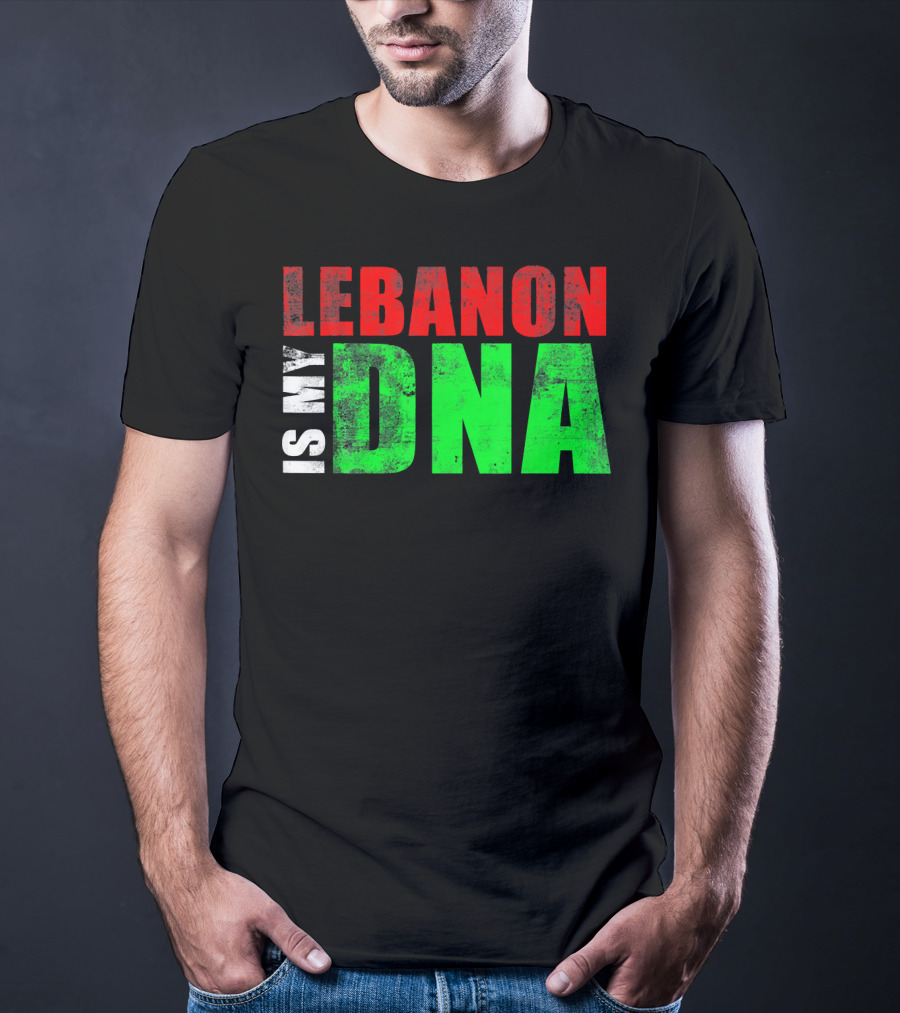 Lebanon Is My DNA Lebanese Flag Colors T-Shirt