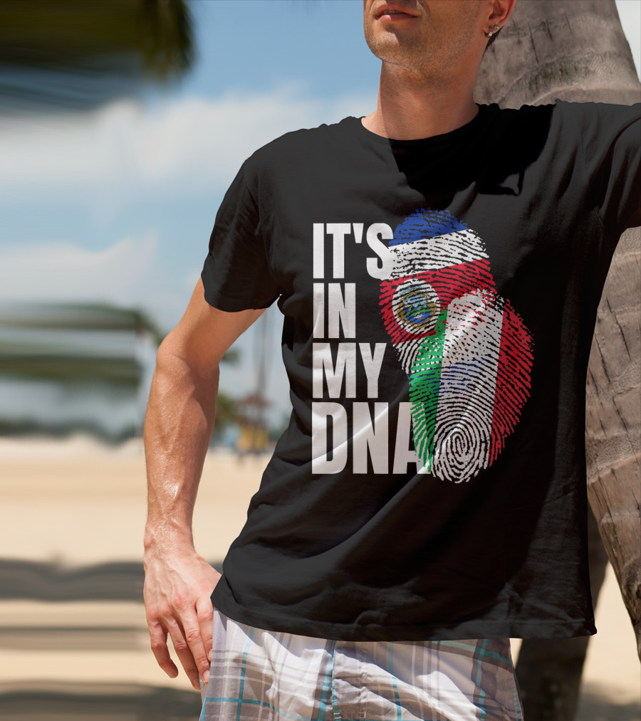 It's In My DNA Costa Rican Italian Flag Mix T-Shirt