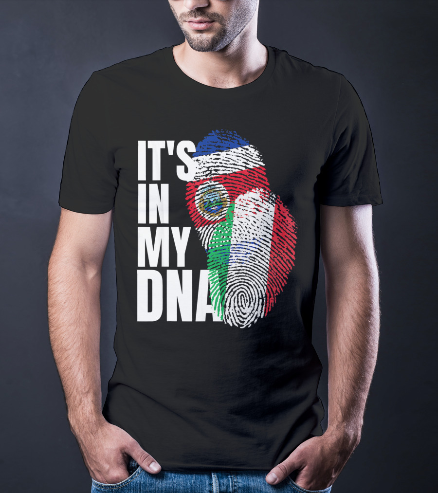 It's In My DNA Costa Rican Italian Flag Mix T-Shirt