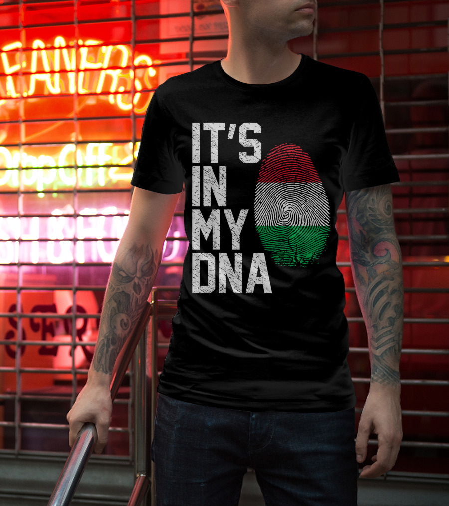 It's In My DNA Italian Italy Flag Fingerprint T-Shirt