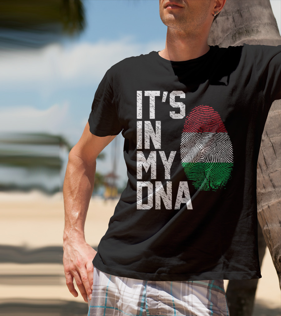 It's In My DNA Italian Italy Flag Fingerprint T-Shirt